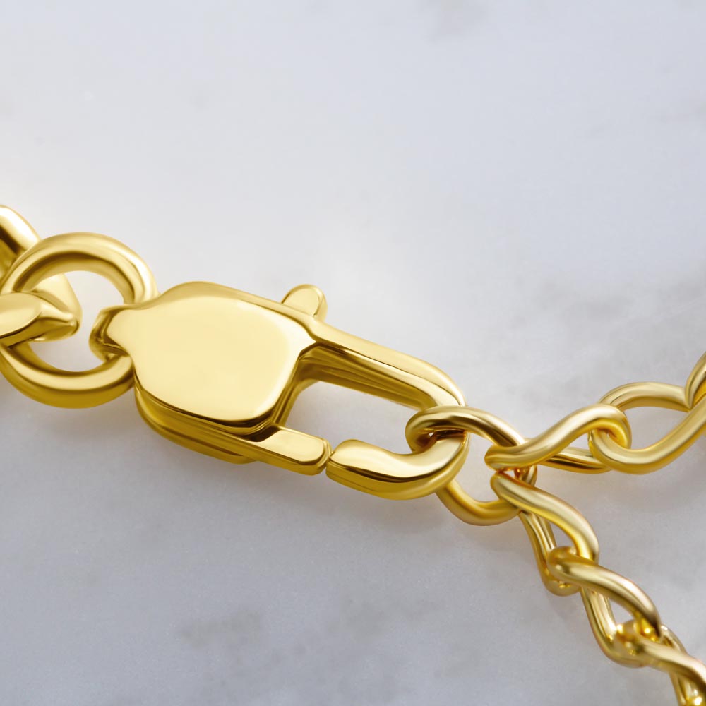 Promise Necklace for him - Cuban Link Chain - White