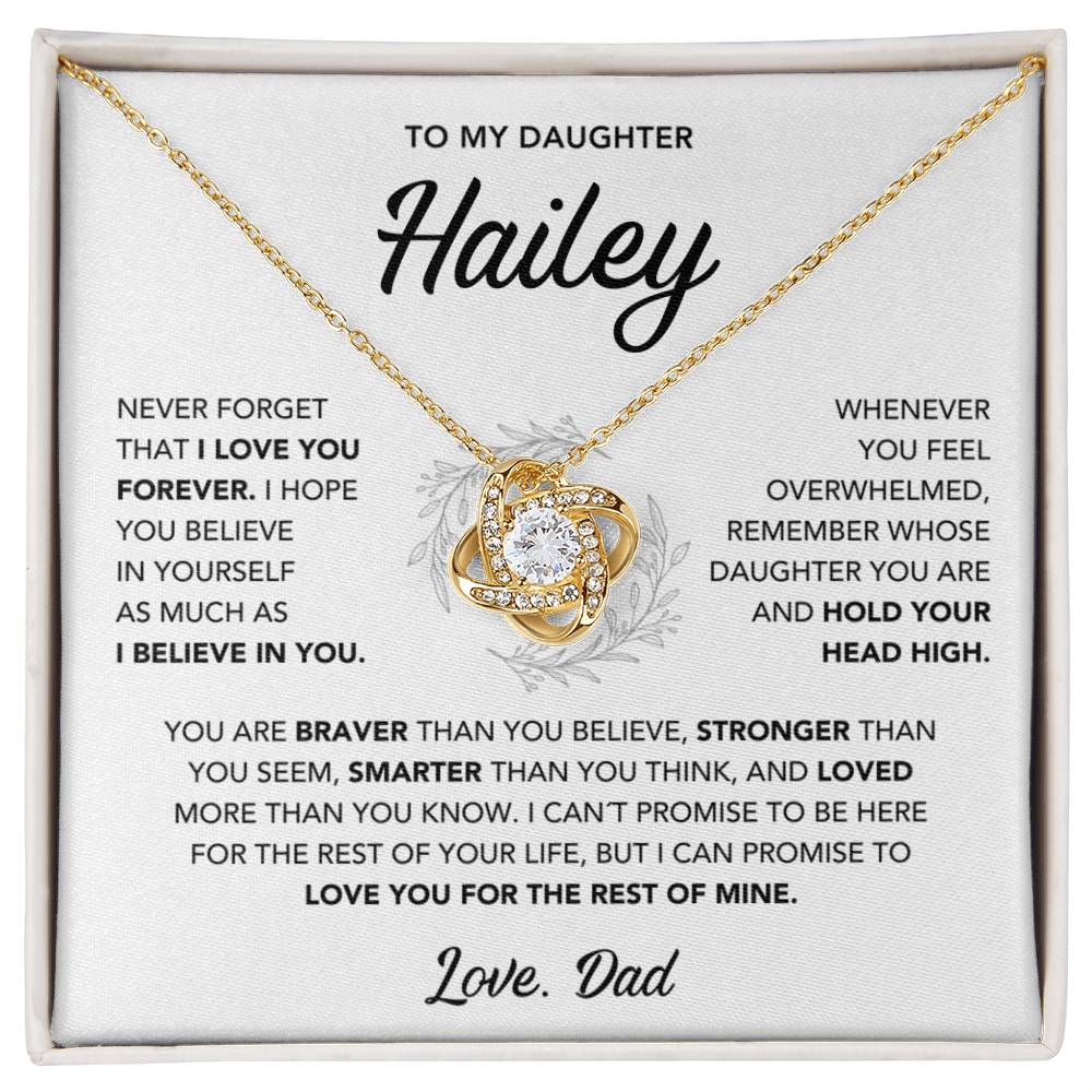 To My Daughter Necklace - Custom Name - Gift from Dad
