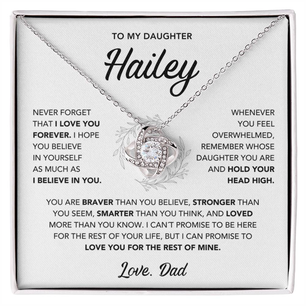 To My Daughter Necklace - Custom Name - Gift from Dad