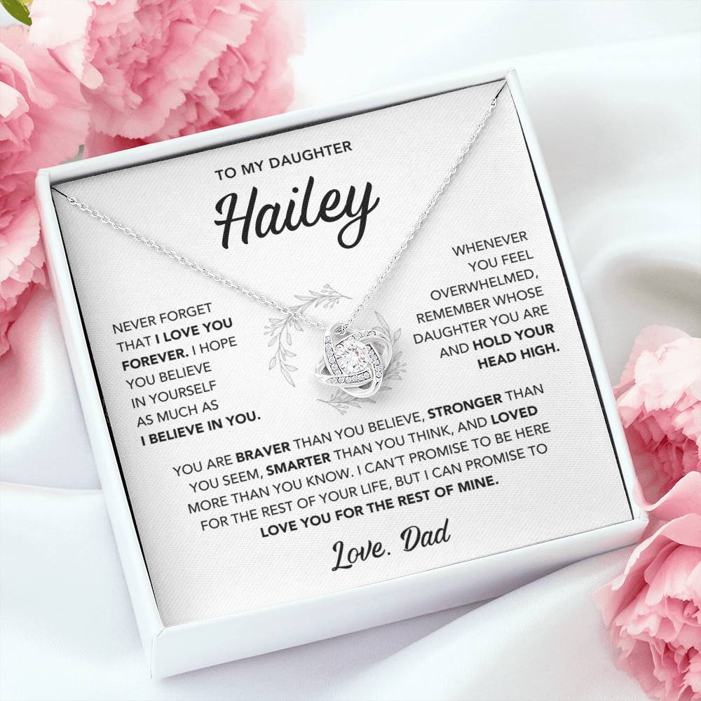 To My Daughter Necklace - Custom Name - Gift from Dad