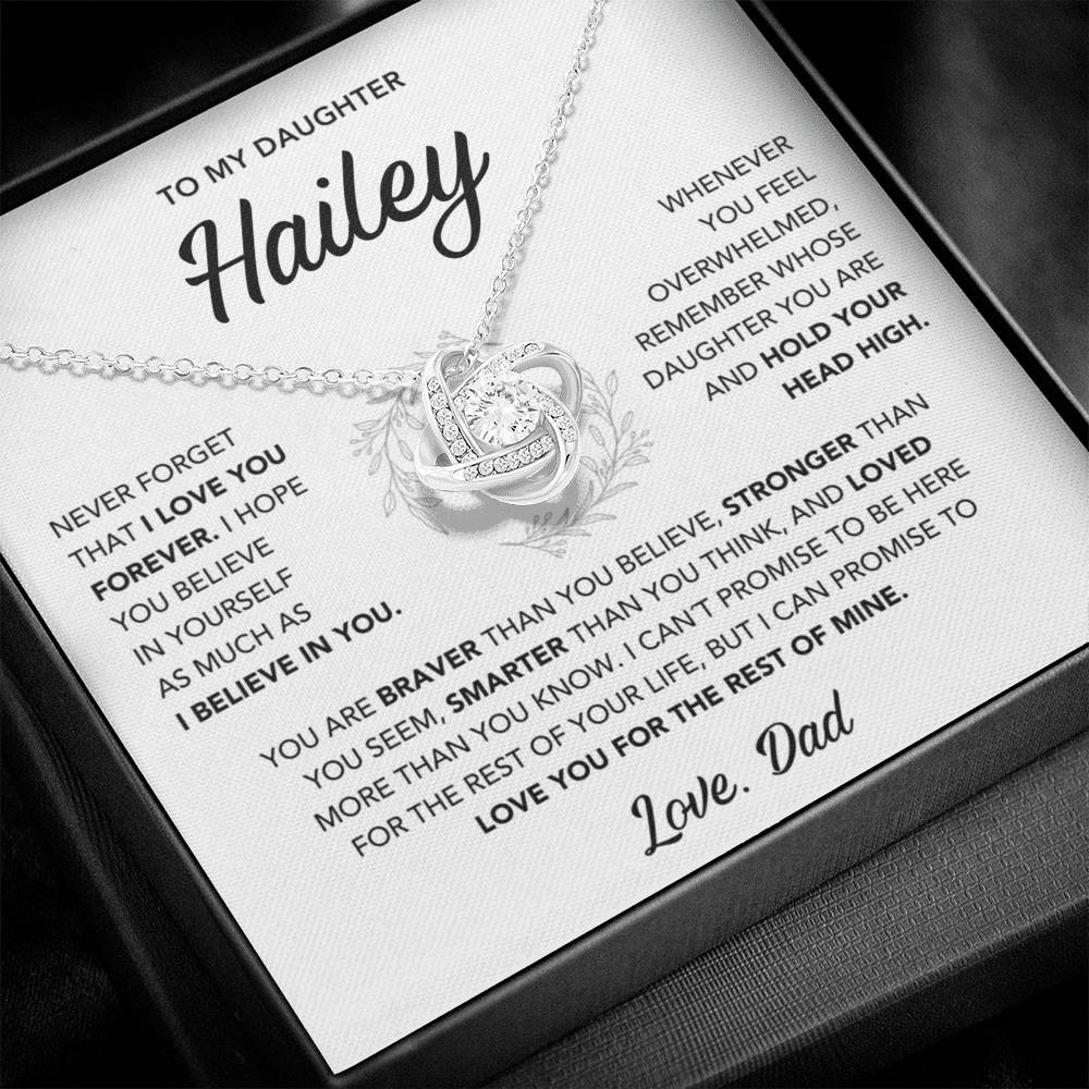 To My Daughter Necklace - Custom Name - Gift from Dad