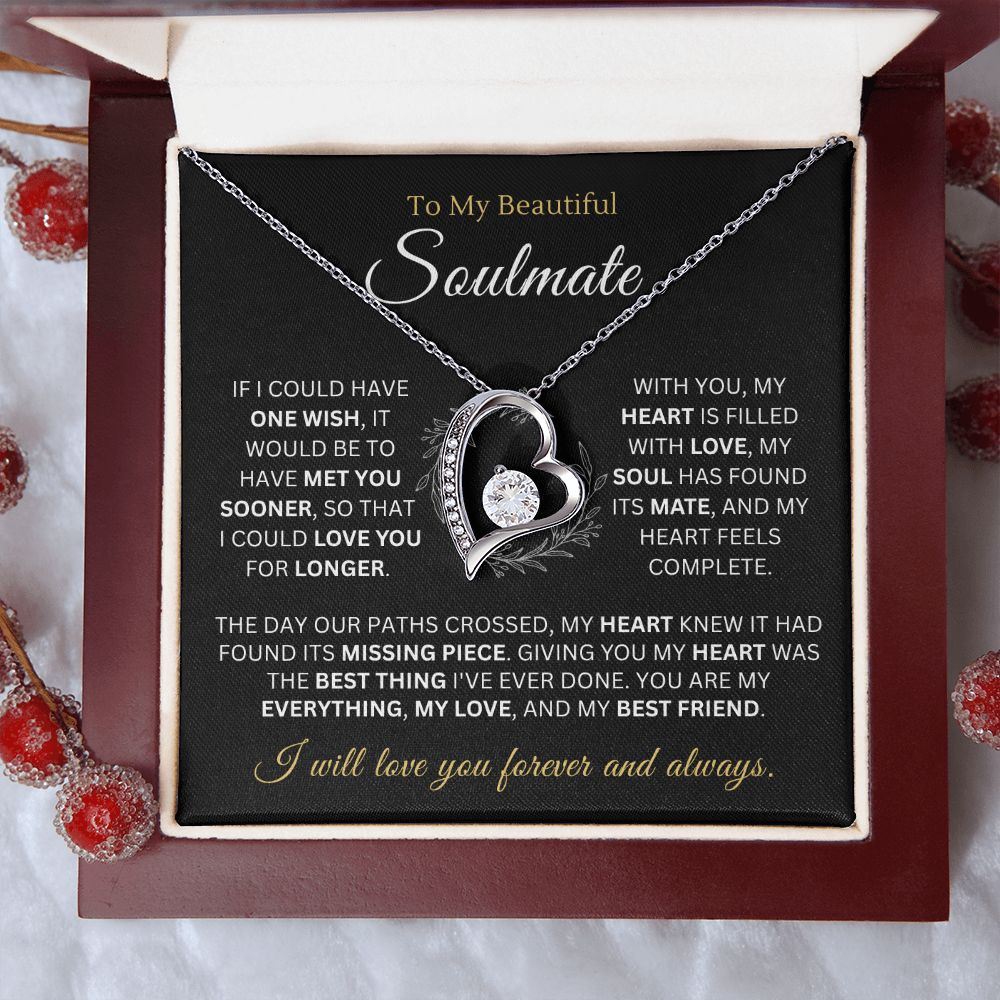 To My Soulmate - My Missing Piece - Heart Necklace
