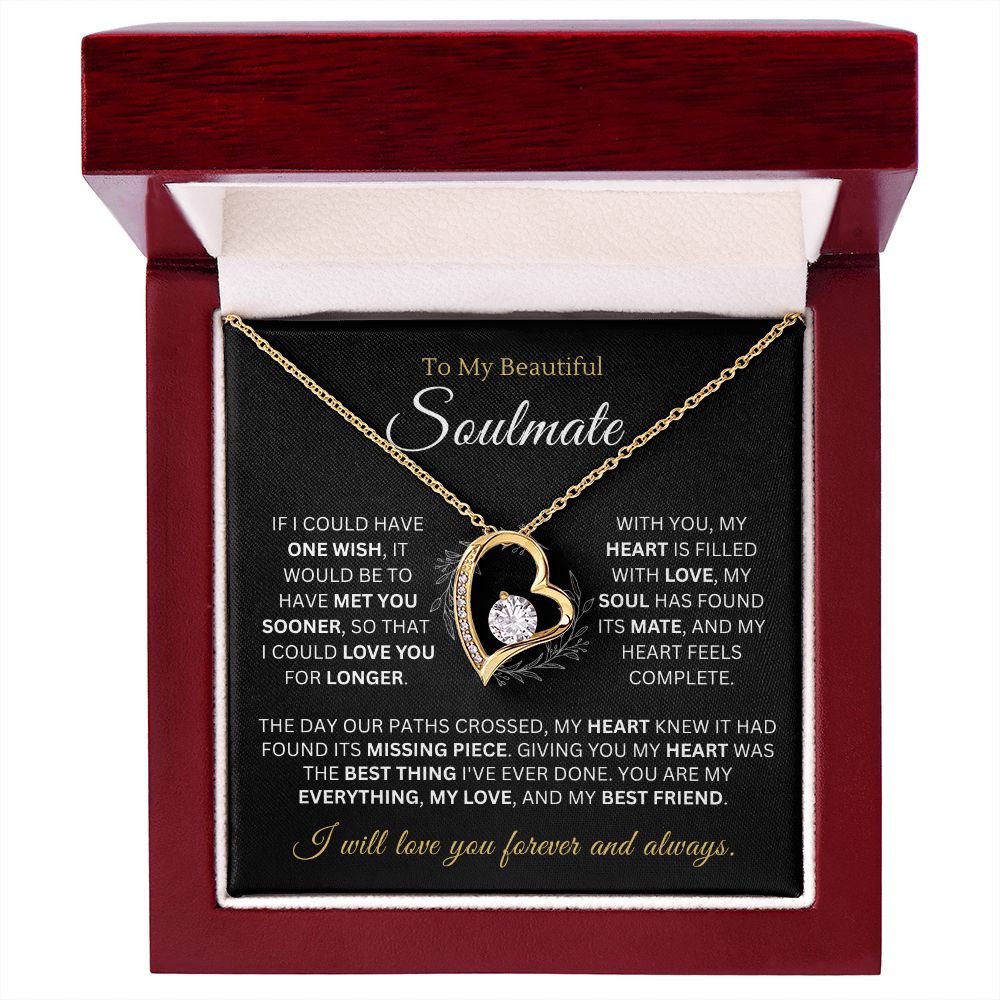 To My Soulmate - My Missing Piece - Heart Necklace