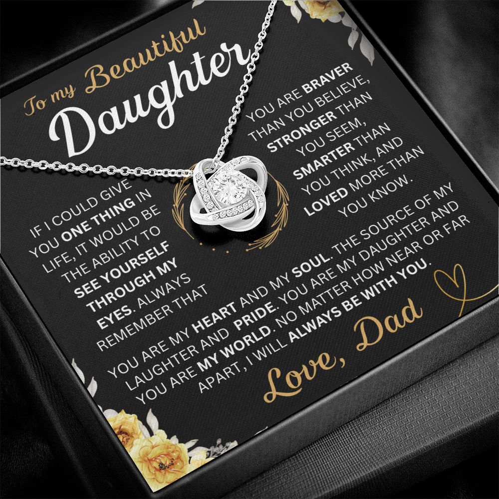 To My Daughter - My Soul - Love-knot Necklace