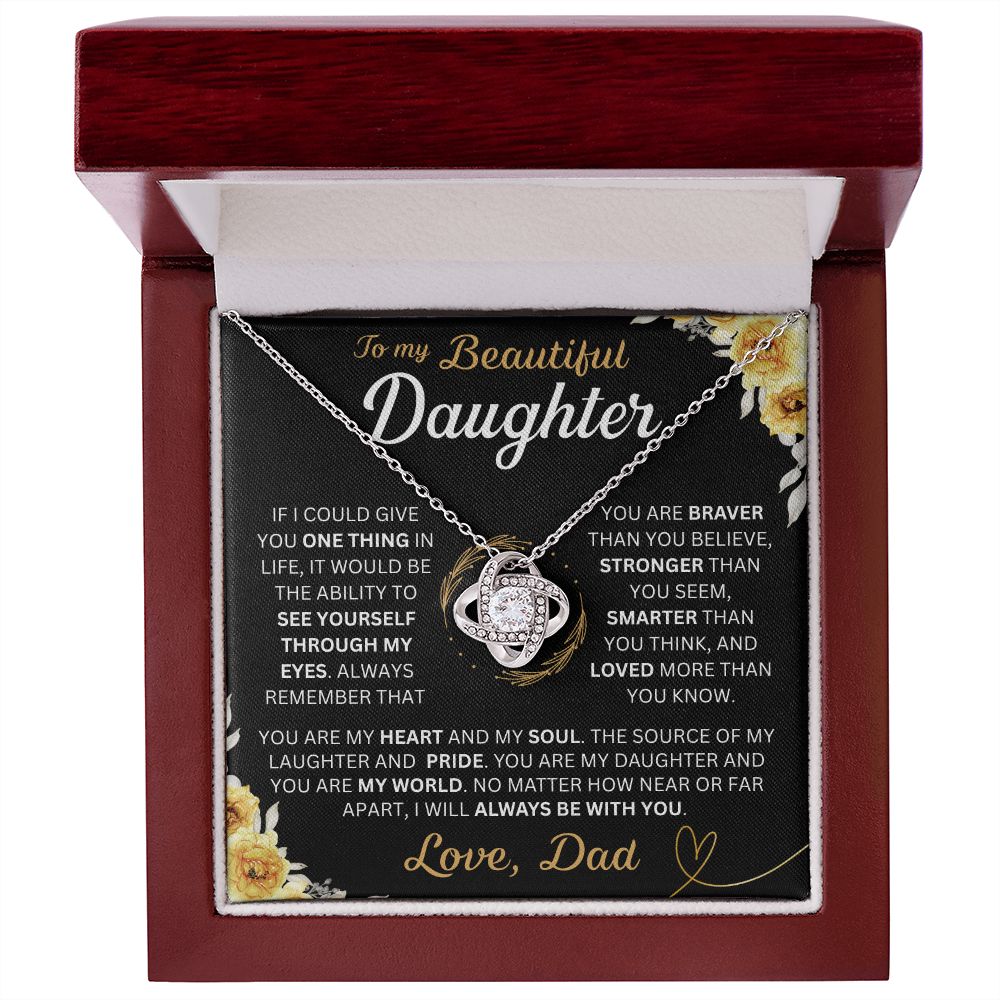To My Daughter - My Soul - Love-knot Necklace
