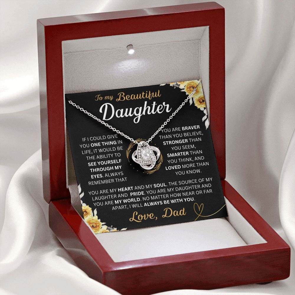 To My Daughter - My Soul - Love-knot Necklace