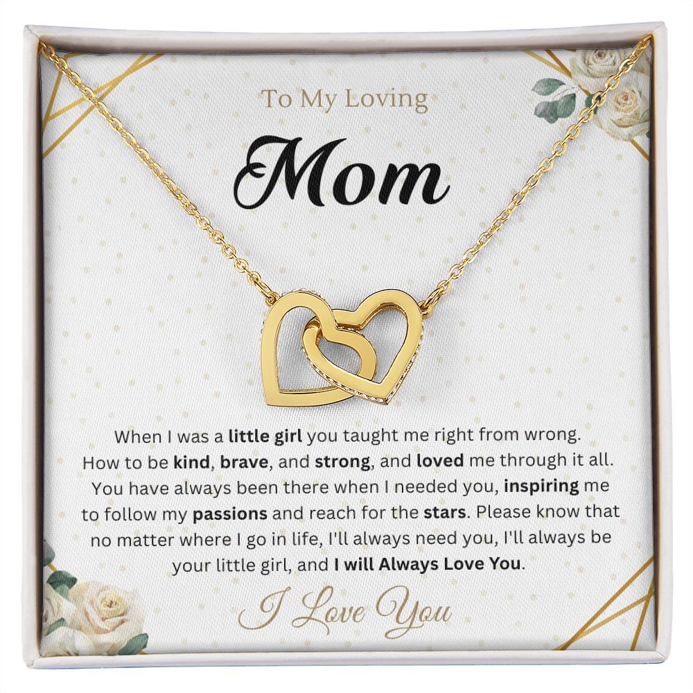 To mom from Daughter Interlocking Hearts