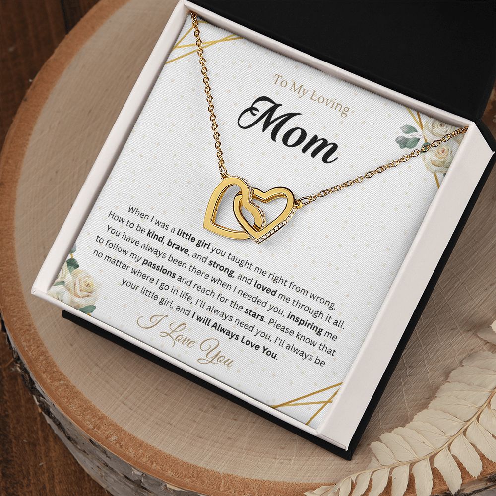 To mom from Daughter Interlocking Hearts