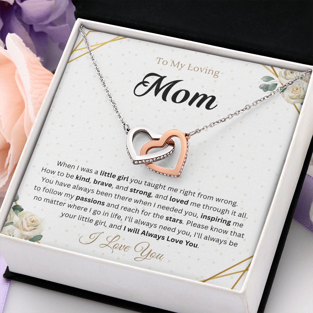 To mom from Daughter Interlocking Hearts