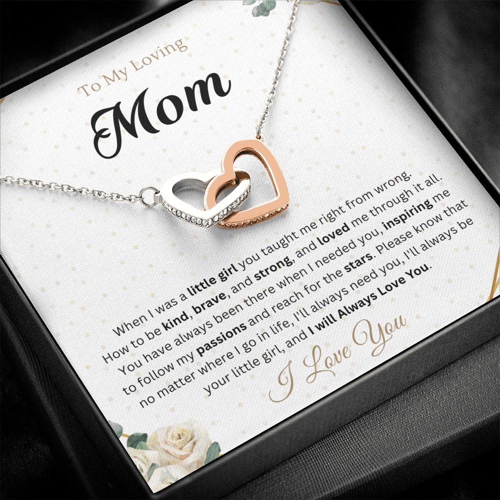 To mom from Daughter Interlocking Hearts