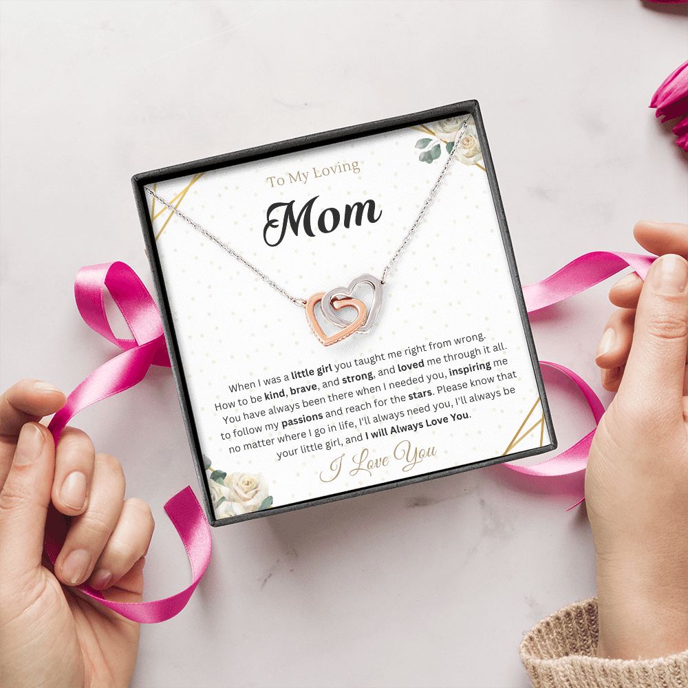 To mom from Daughter Interlocking Hearts