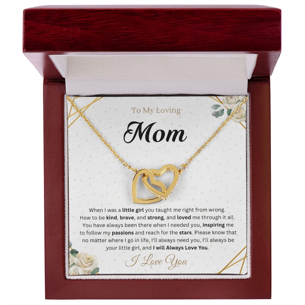 To mom from Daughter Interlocking Hearts