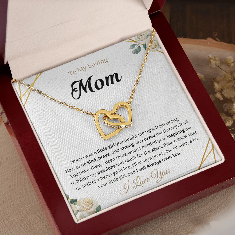 To mom from Daughter Interlocking Hearts