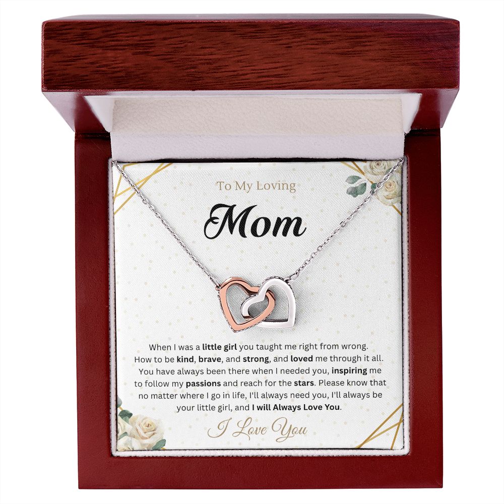 To mom from Daughter Interlocking Hearts