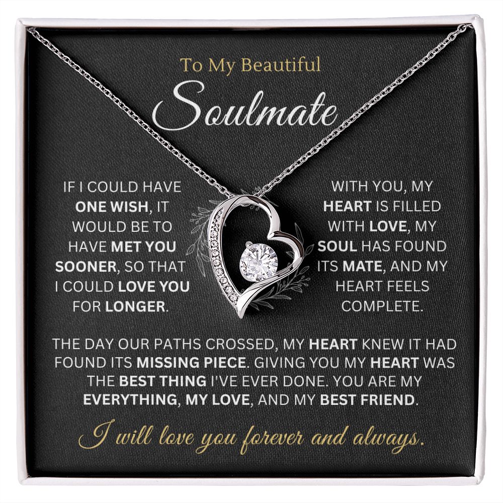 To My Soulmate - My Missing Piece - Heart Necklace