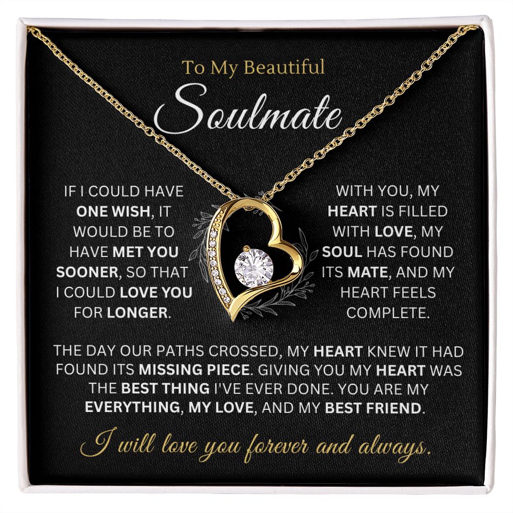 To My Soulmate - My Missing Piece - Heart Necklace