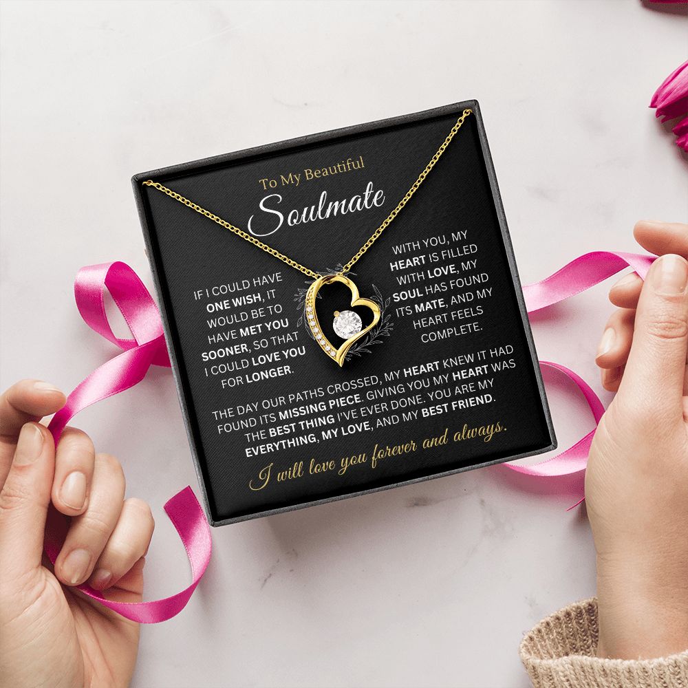 To My Soulmate - My Missing Piece - Heart Necklace
