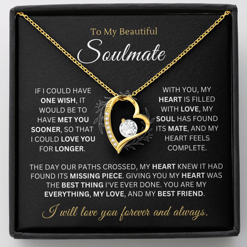 To My Soulmate - My Missing Piece - Heart Necklace