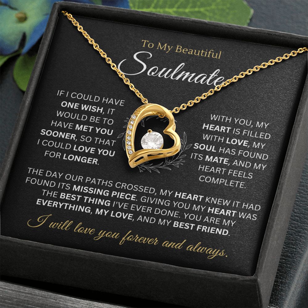 To My Soulmate - My Missing Piece - Heart Necklace