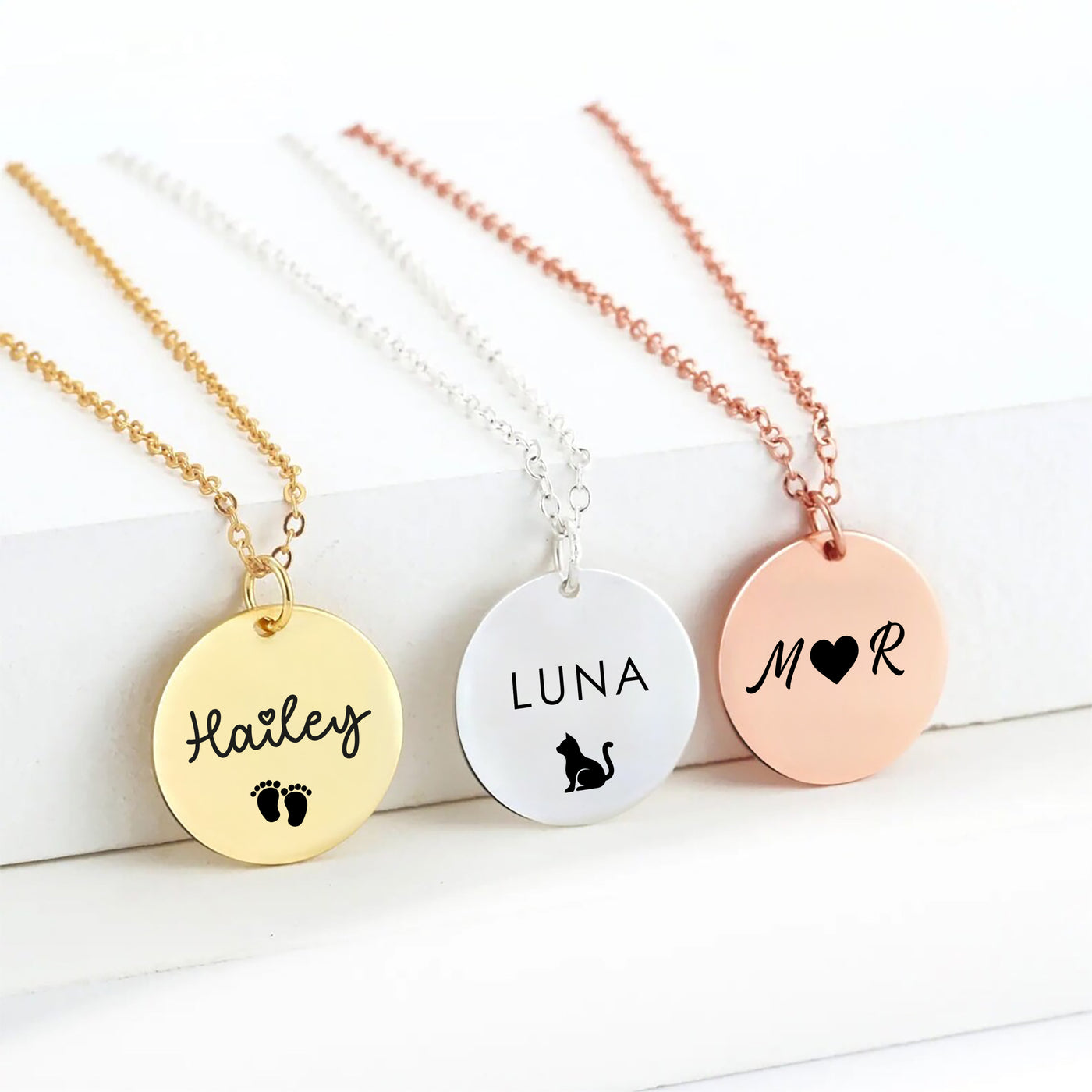To My Soulmate - Disc Necklace - Black