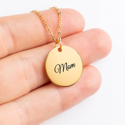 Disc Necklace to My Mom with son Names