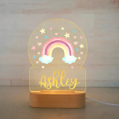 Personalized Children Animal Night Light Custom Name Acrylic Lamp For Baby Kids Bedroom Home Decoration Birthday Christmas Gift