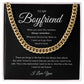 Boyfriend Necklace - Cuban Link Chain - Black