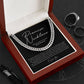 Promise Necklace for him - Cuban Link Chain - Black
