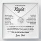To My Daughter Necklace - Love Knot - Custom Name