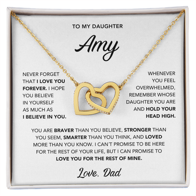 To My Daughter - Interlocking Hearts