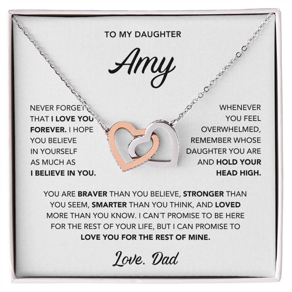 To My Daughter - Interlocking Hearts