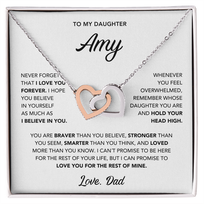 To My Daughter - Interlocking Hearts