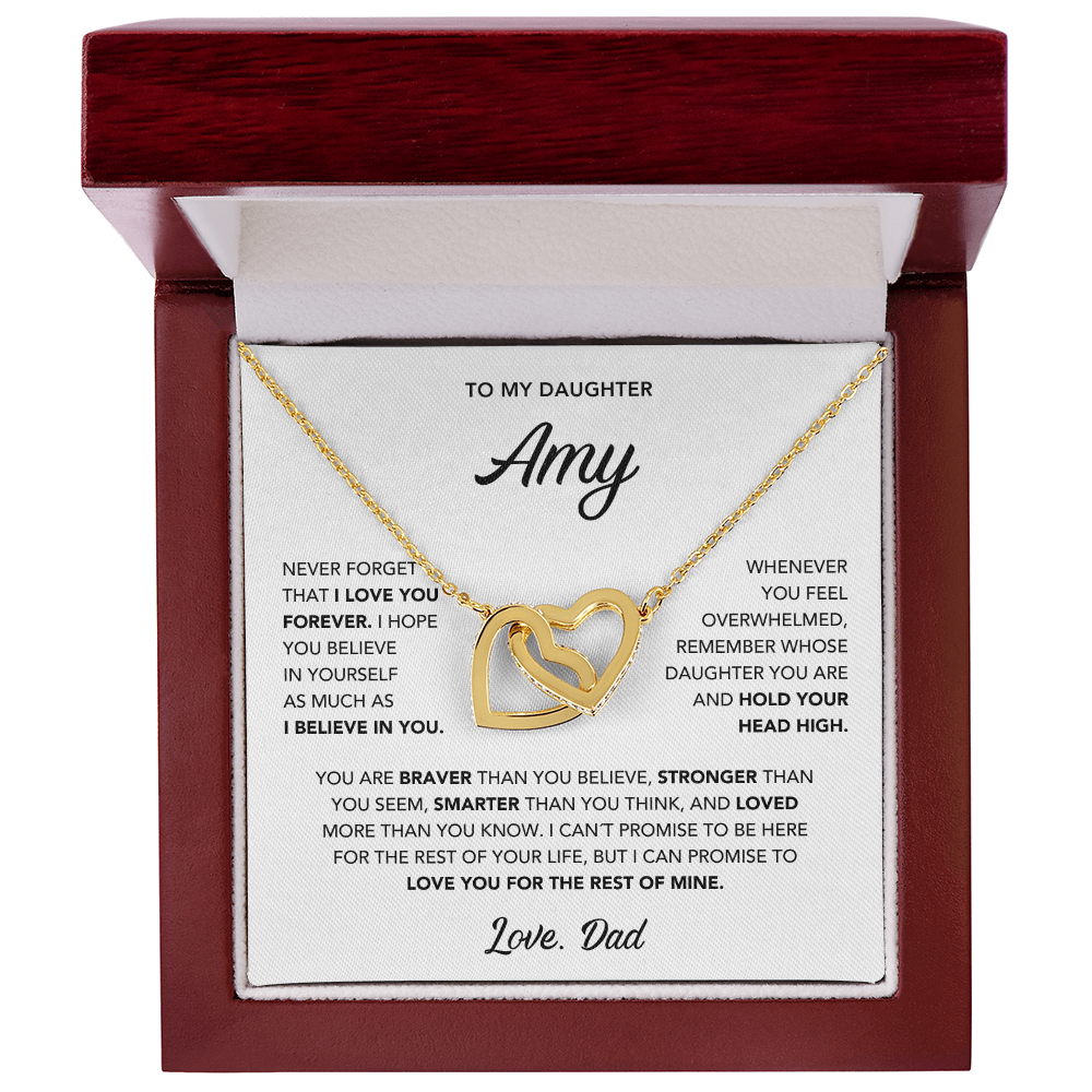 To My Daughter - Interlocking Hearts