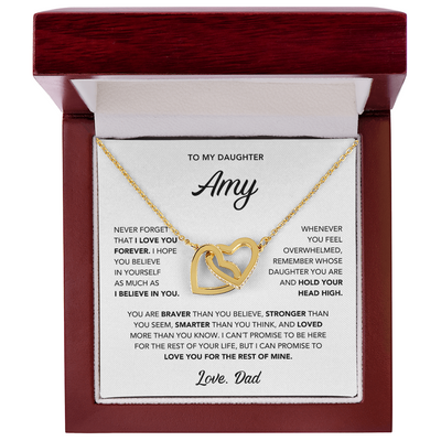 To My Daughter - Interlocking Hearts