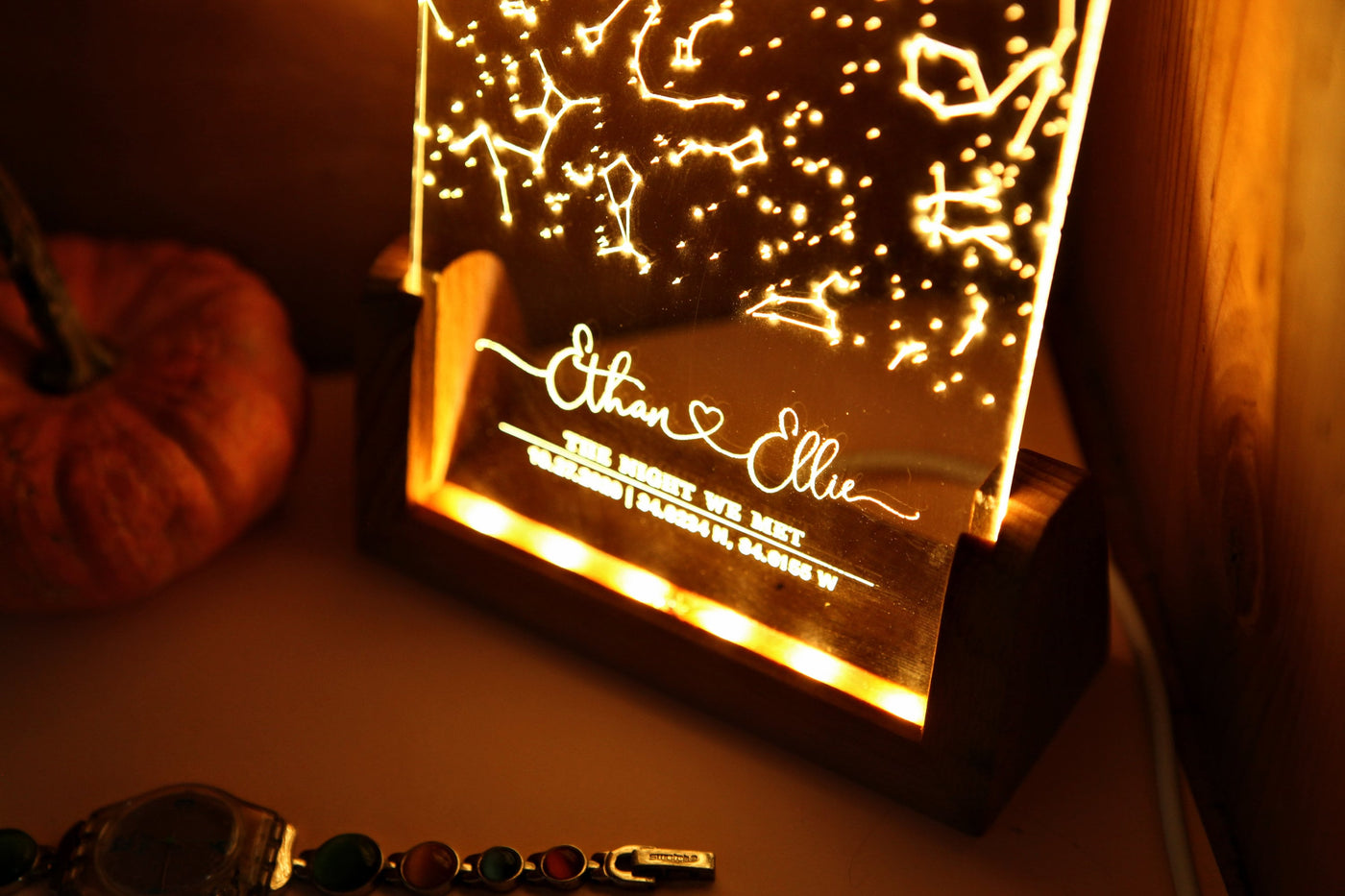 Custom Constellation Star Map Night Light - Personalized Anniversary Gift - Gift for Him / Her - Gift for Husband / Wife - Custom Night Sky