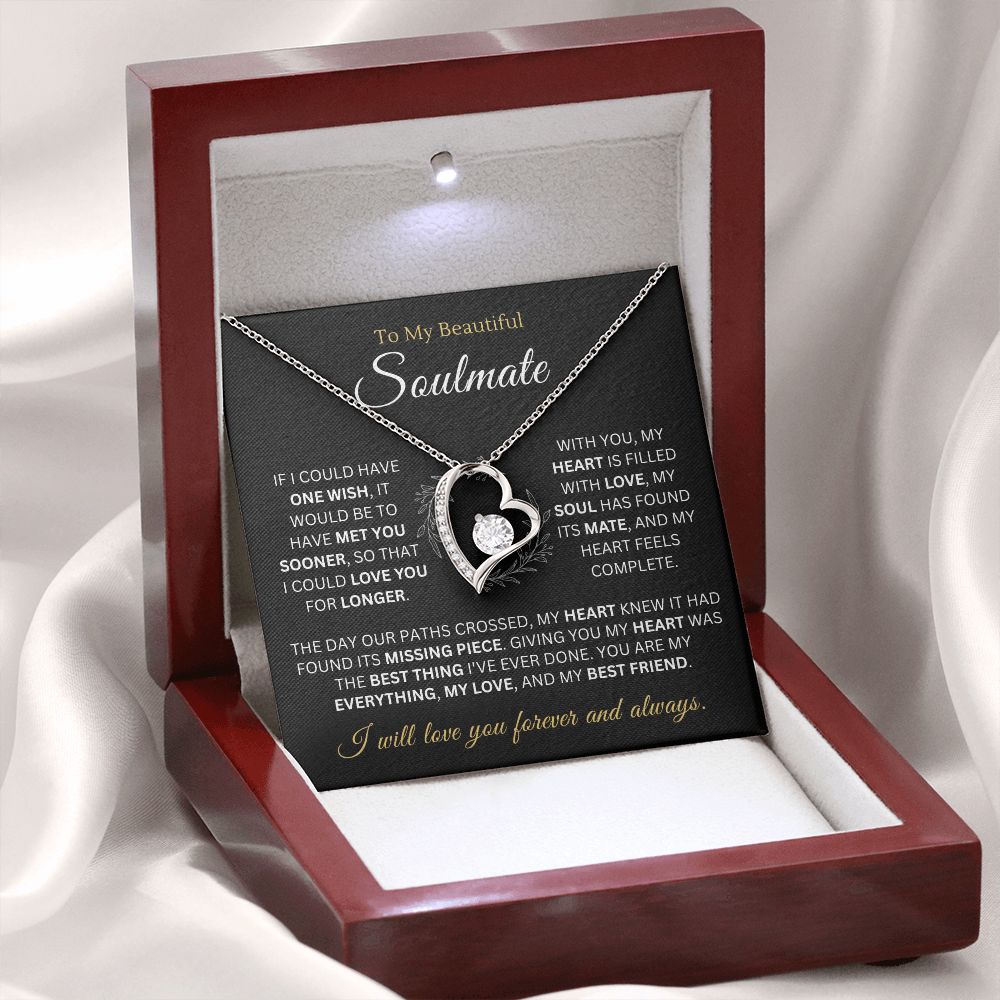 To My Soulmate - My Missing Piece - Heart Necklace