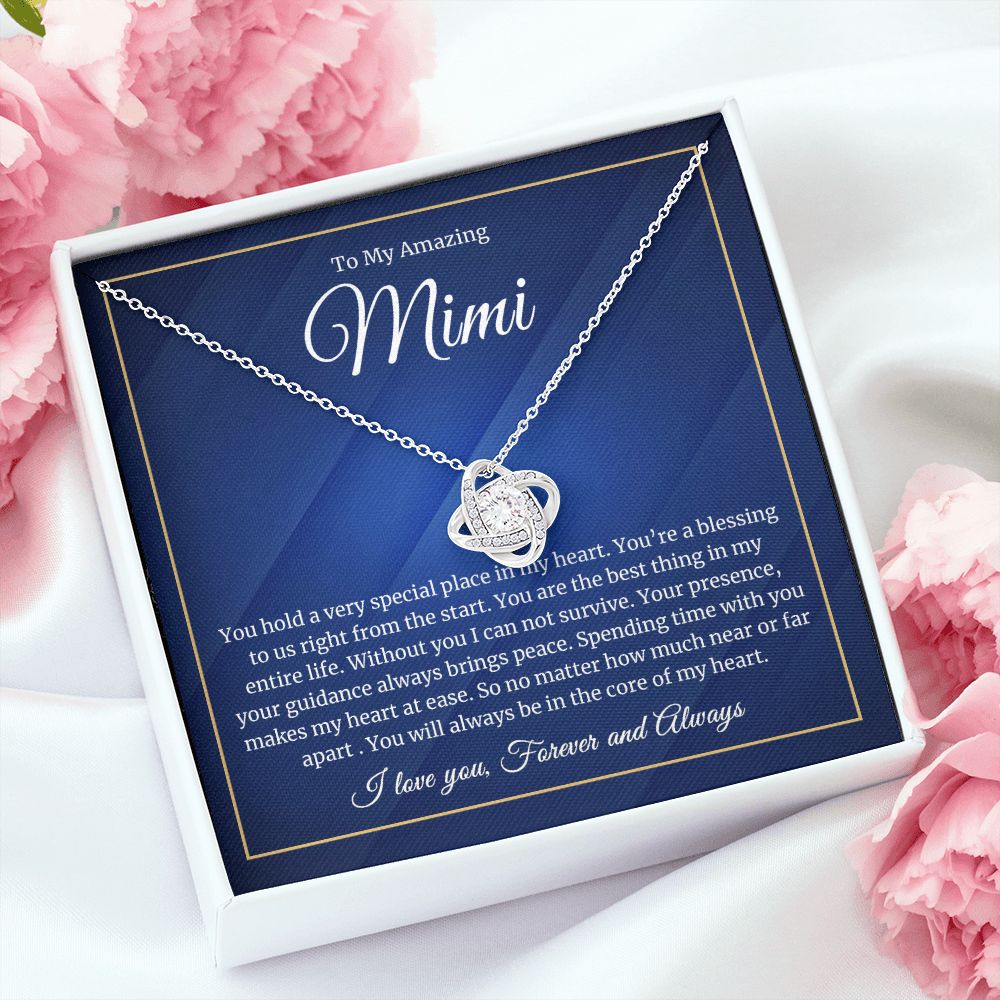To My Mimi - Lugar especial en mi corazón - Collar con nudo de amor