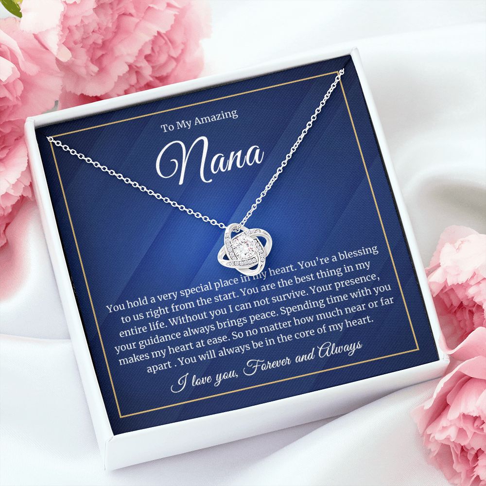 To My Nana - Special Place in My Heart - Love Knot Necklace