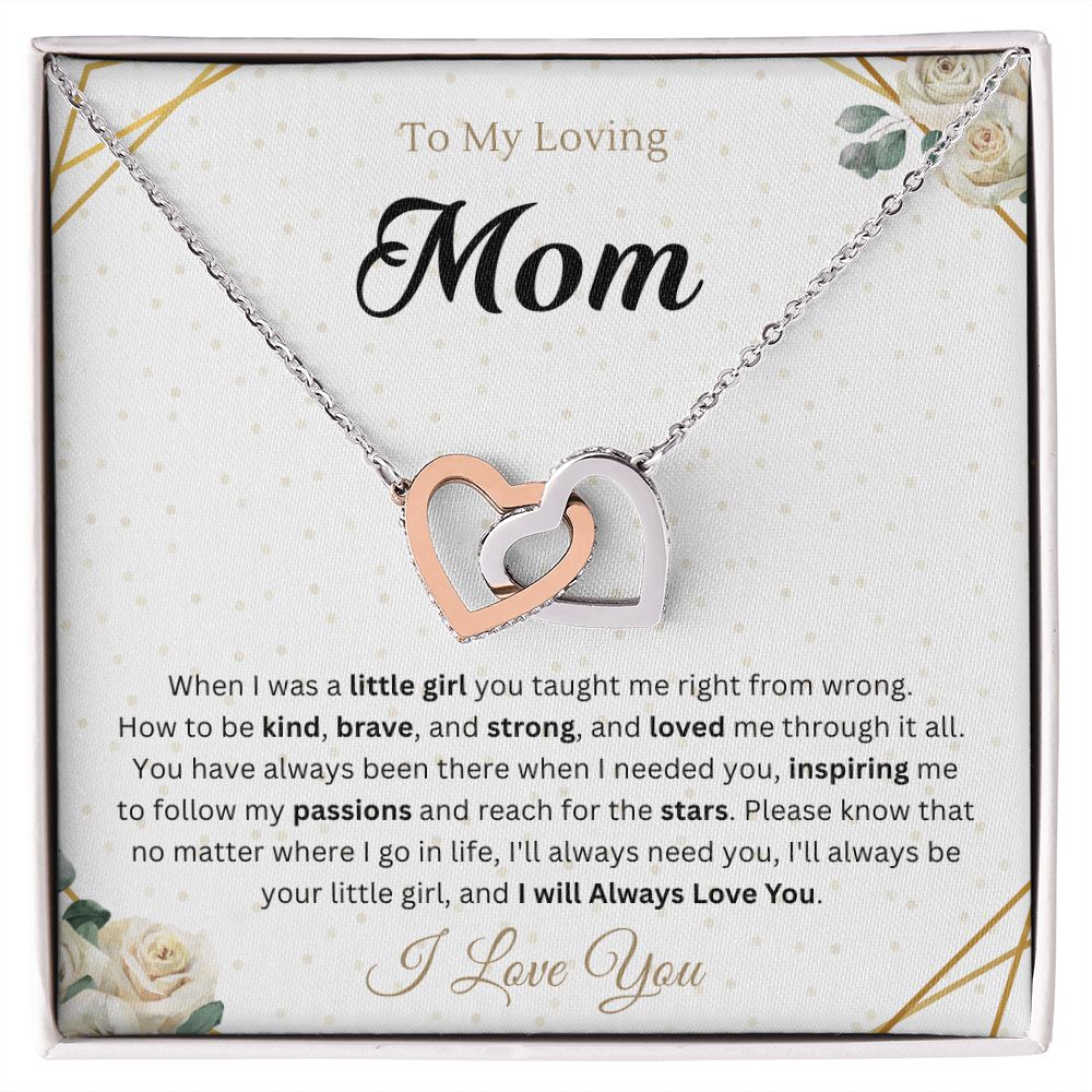 To mom from Daughter Interlocking Hearts
