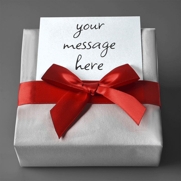 Papel de regalo con mensaje personalizado