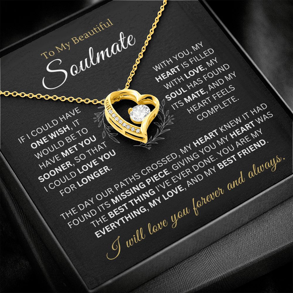 To My Soulmate - My Missing Piece - Heart Necklace
