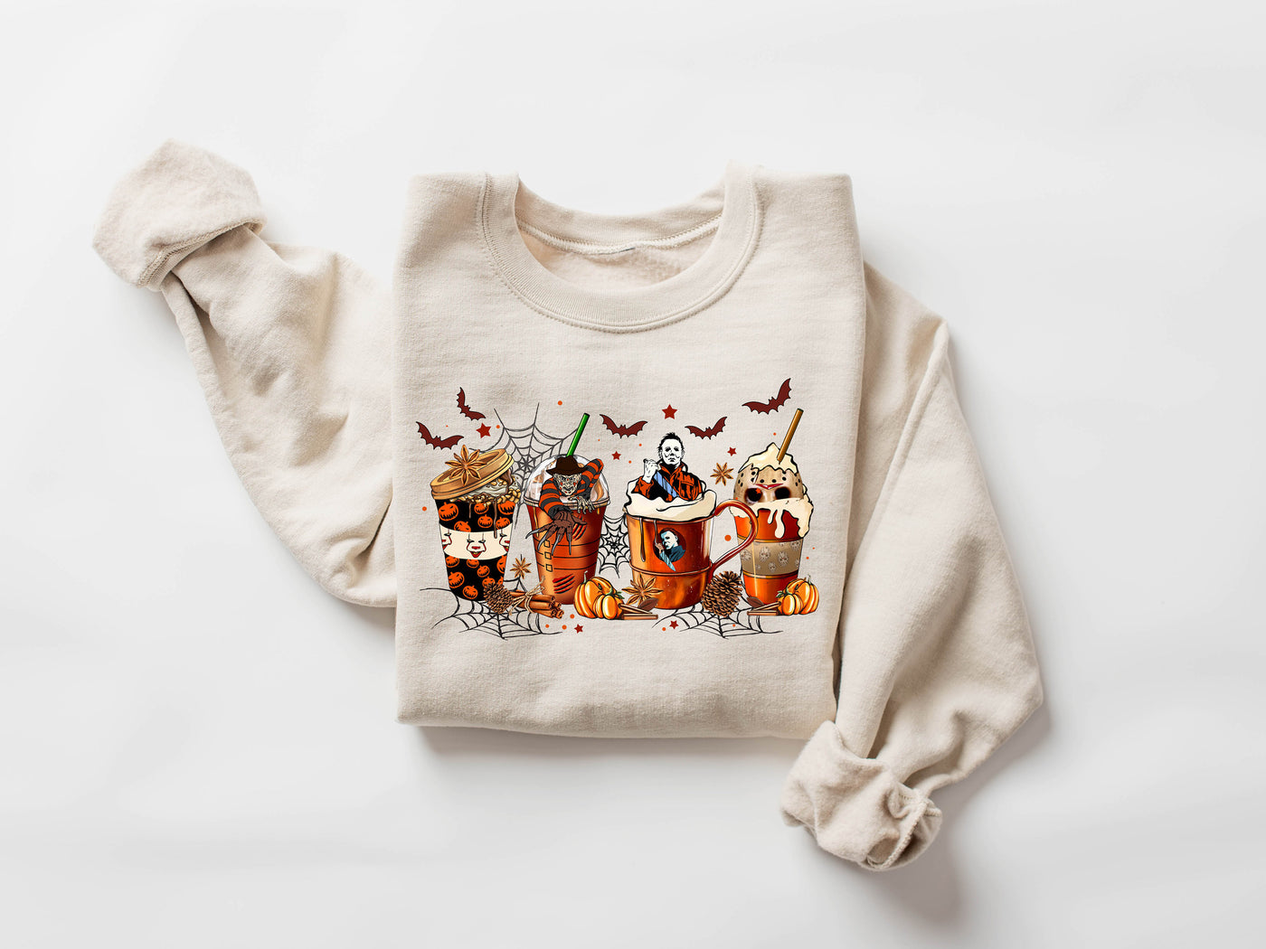 Coffee Cups Halloween Sweatshirt